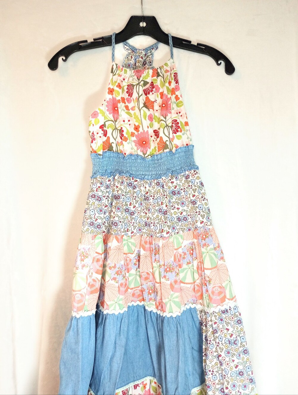 Matilda Jane Happy & Free Ocean Breeze Maxi Dress Girls 8 Boho Colorful Sundress